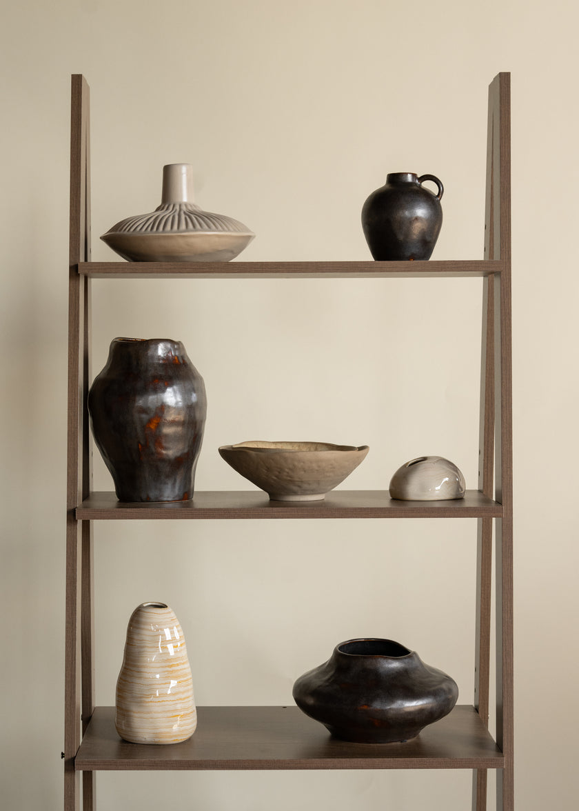 9in Wide Mashiko Aged Brown Artisan Bowl