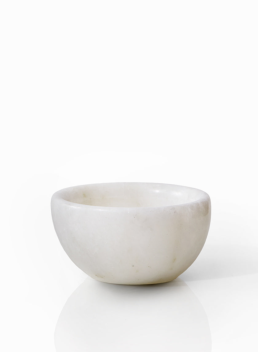 3in Wide White Mumtaz Marble Bowl